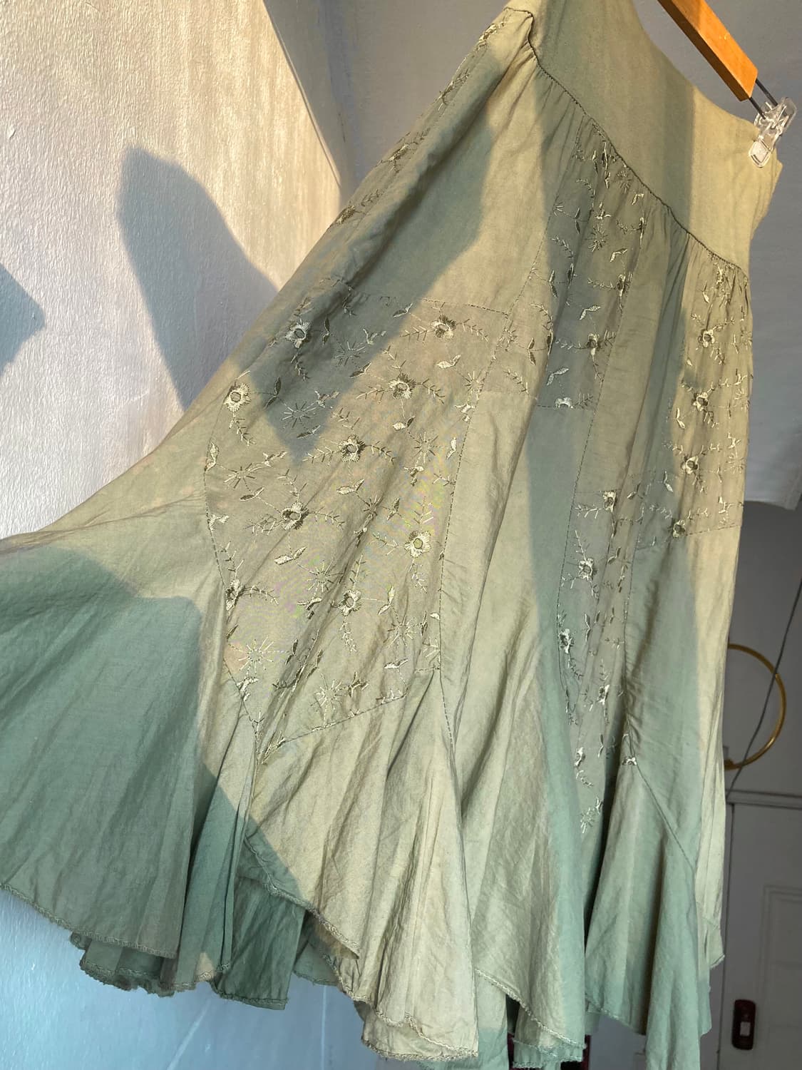 MADE IN ITALY 카키 언발 스커트 상품이미지5