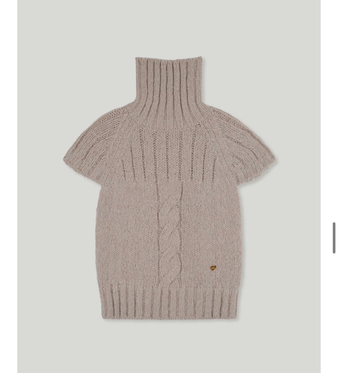 어랜 반팔 터틀넥 니트 오트밀 상품이미지1