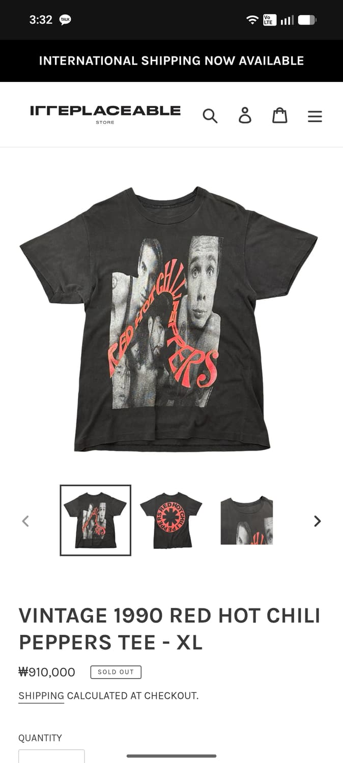 90s RHCP 티셔츠 XL 상품이미지9