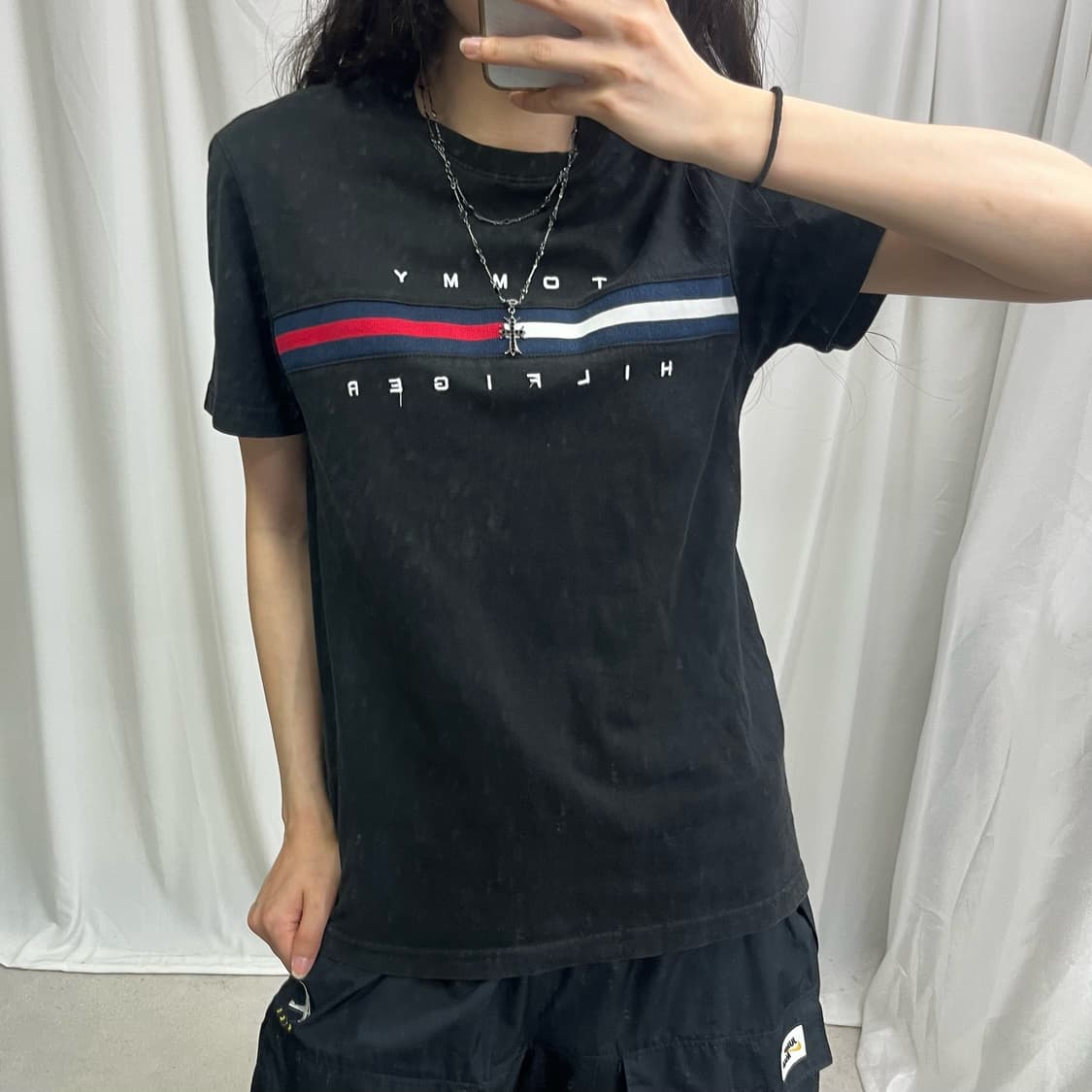 Tommyhilfiger black T-shirts 상품이미지3