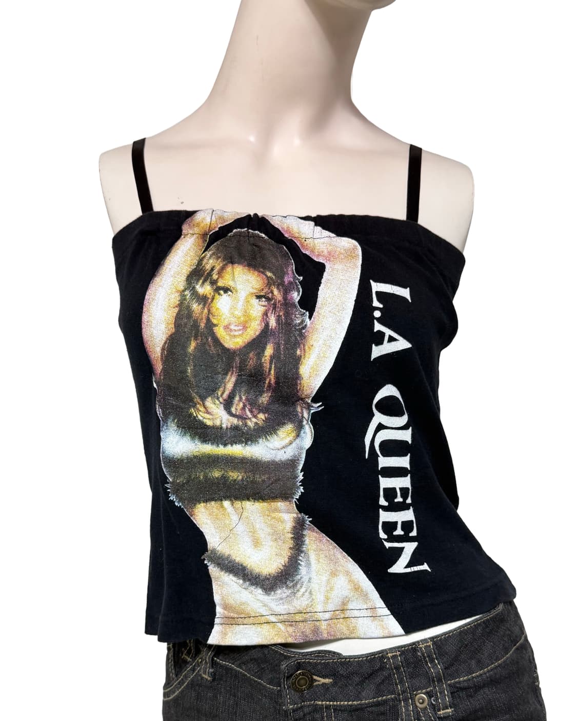 Vtg y2k girl printed tube top 상품이미지2