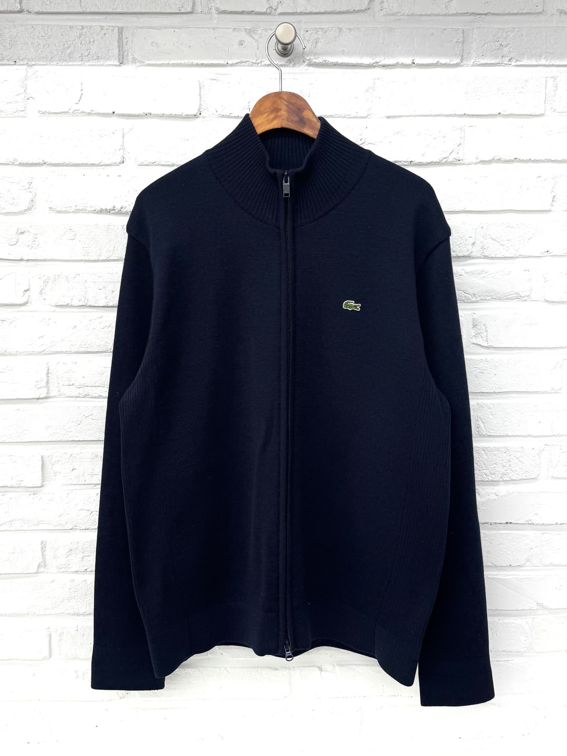 라코스테 네이비 투웨이 니트 집업 상품이미지3