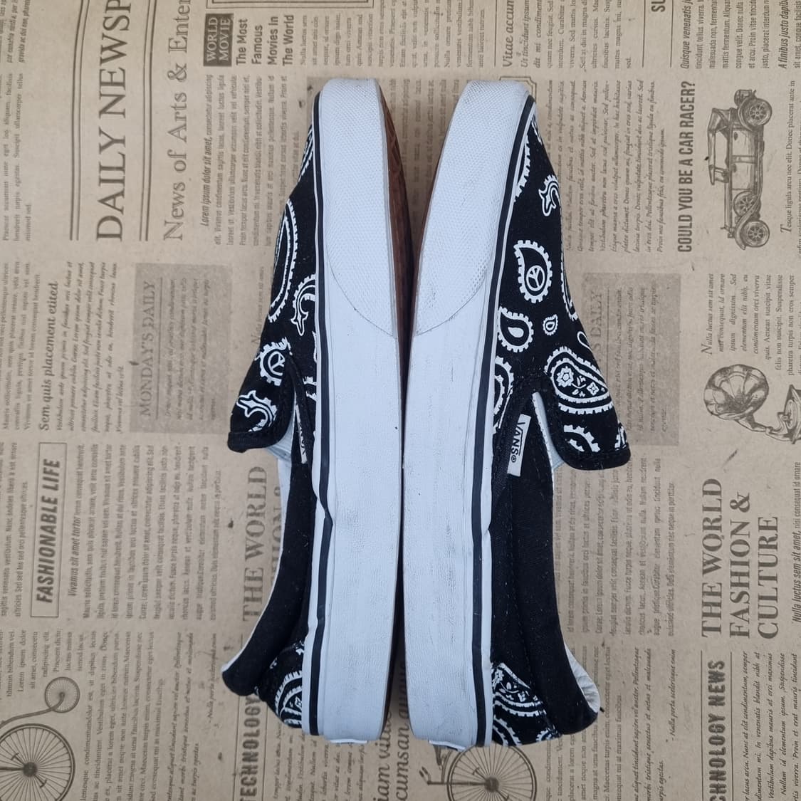 반스 슬립온 블랙 페이즐리 230 상품이미지5