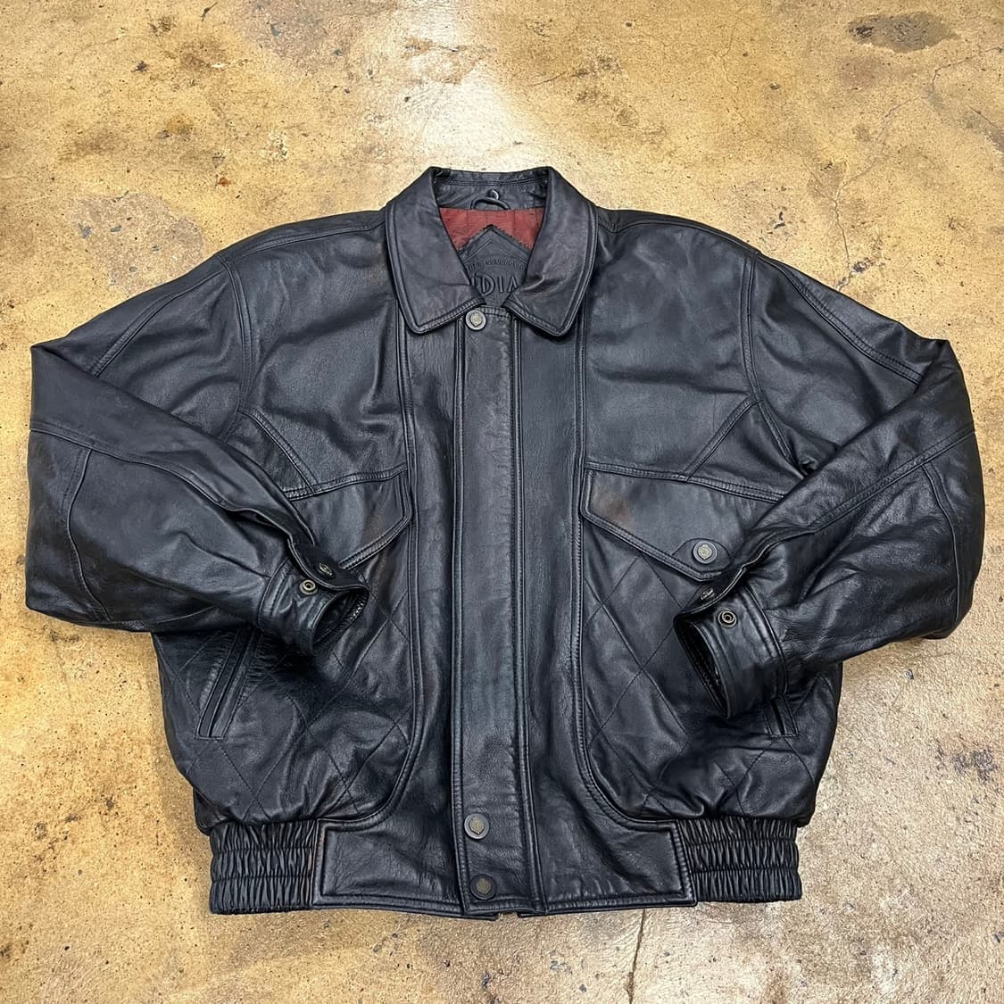 [정품/100] 인디안 빈티지 가죽 봄버 자켓 b15 상품이미지2