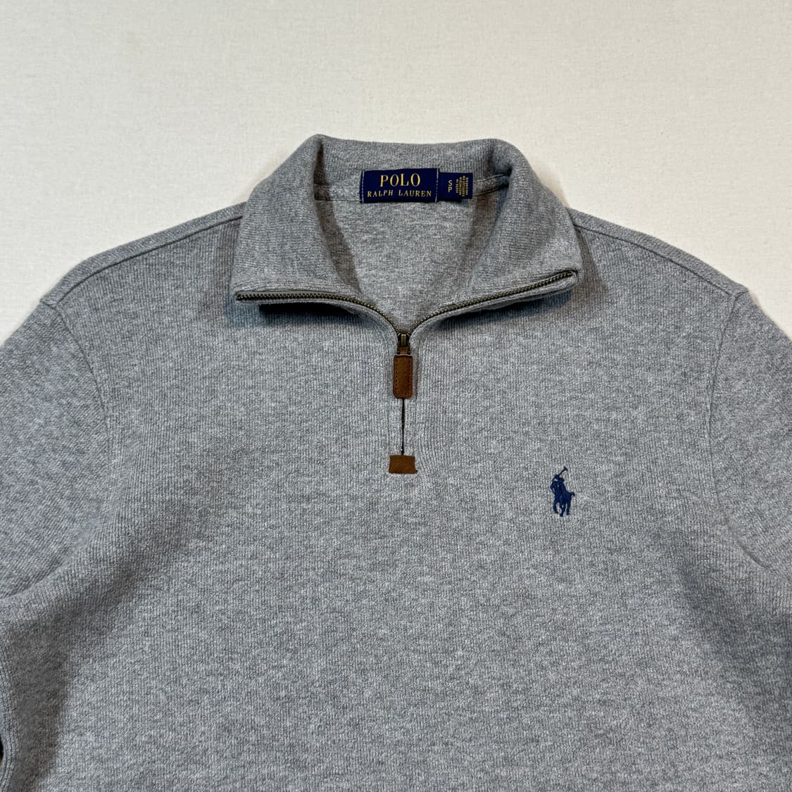 S) 폴로 랄프로렌 그레이 반집업 풀오버 코튼 니트 상품이미지2