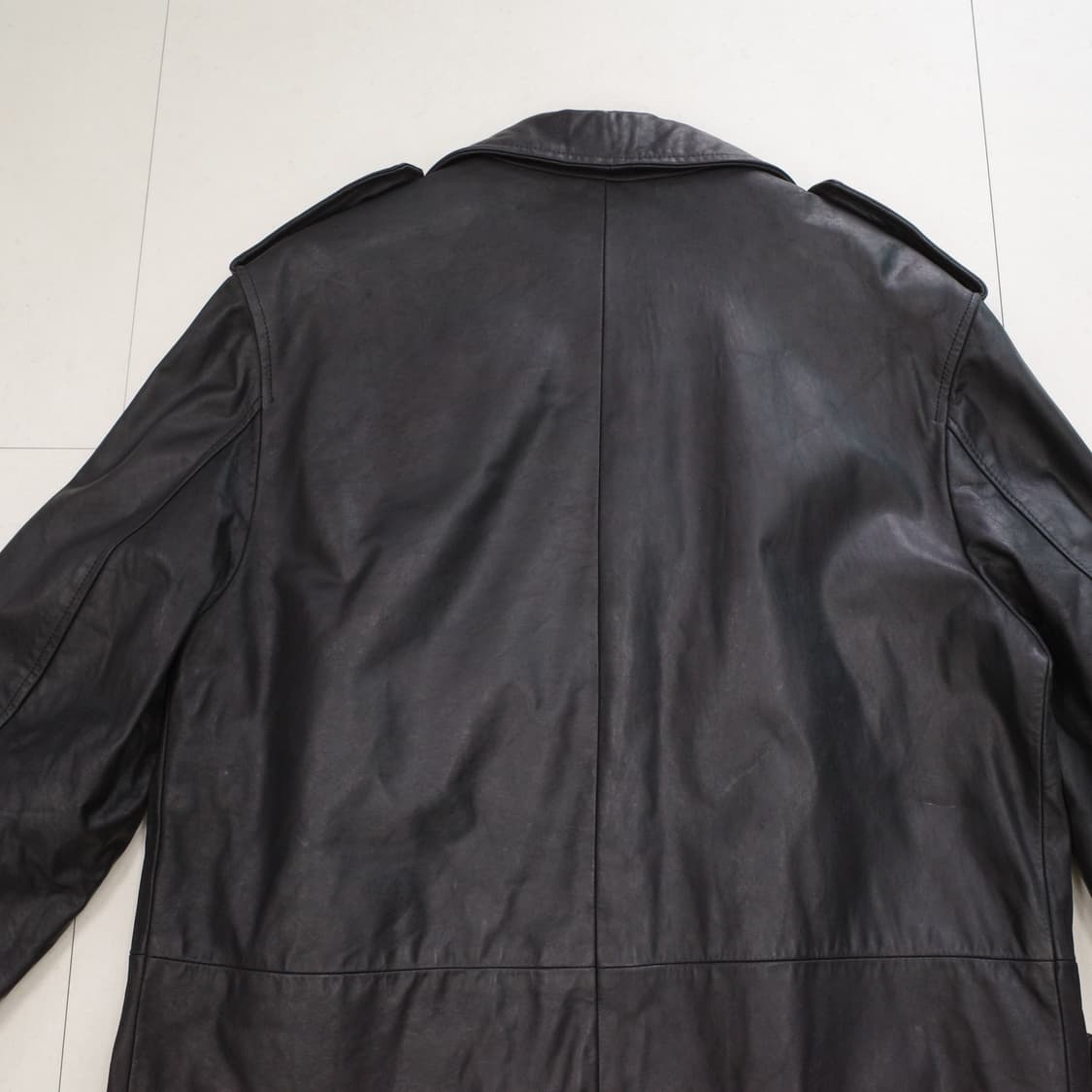 90s 이태리 생산 P&T Vera Pelle 양가죽 더블코트 상품이미지6