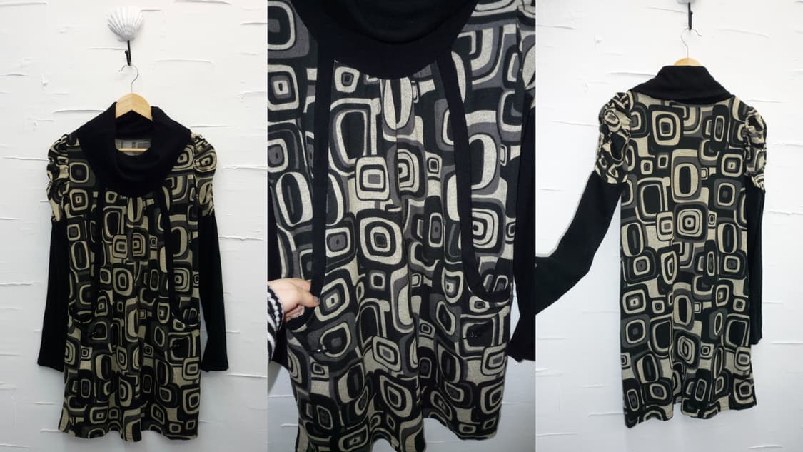 retro geo pattern dress 상품이미지5