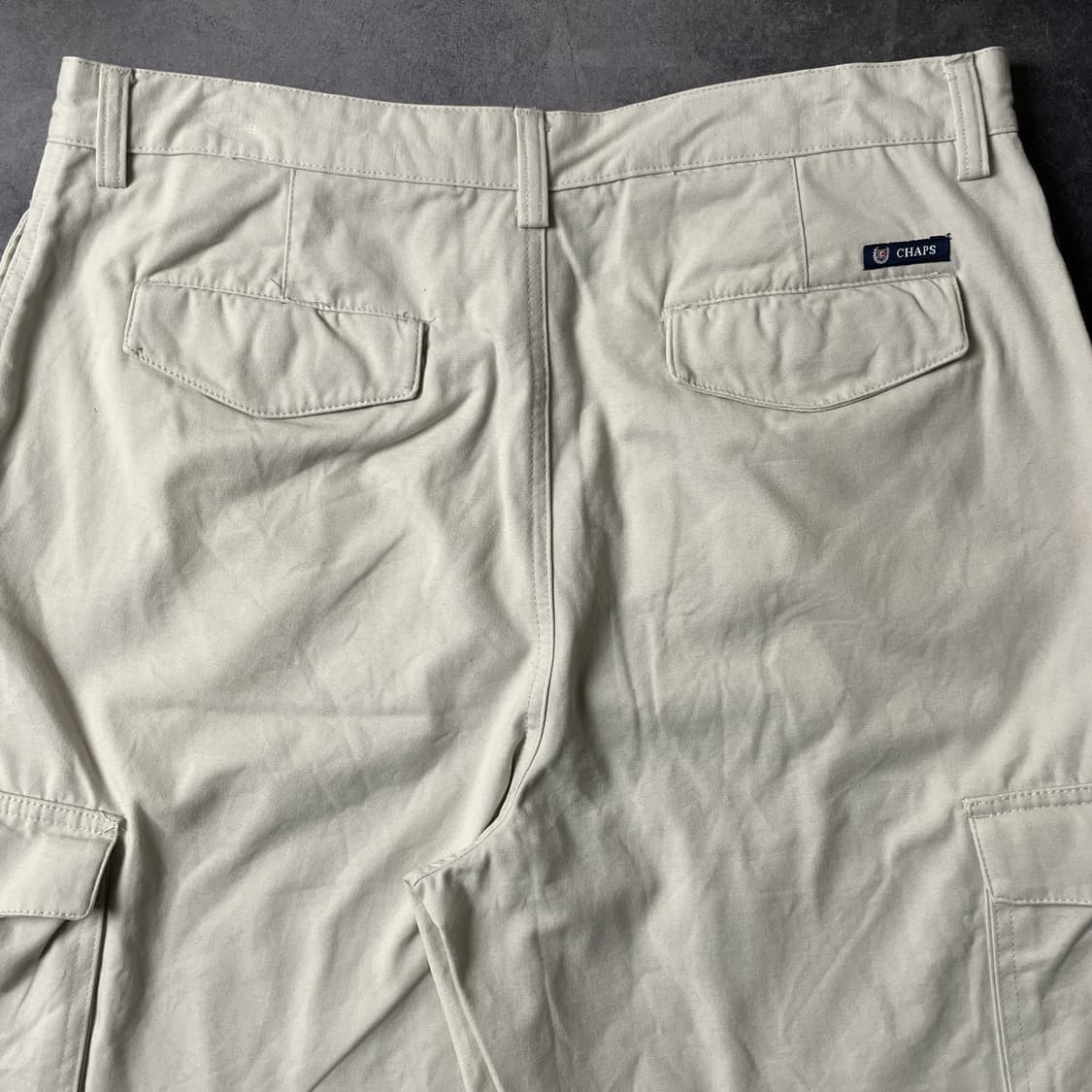 CHAPS 챕스 빈티지 아이보리 코튼 카고 하프 팬츠 A00685 상품이미지8