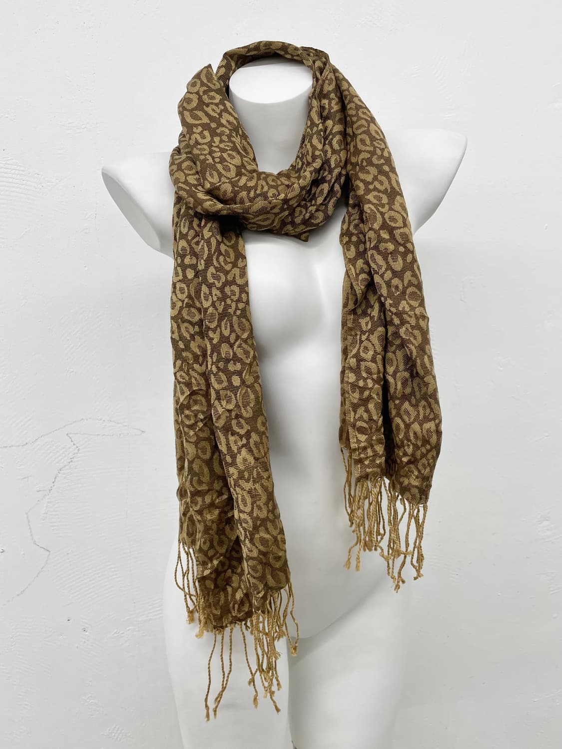 갸루 레오파드 수술 머플러 상품이미지2