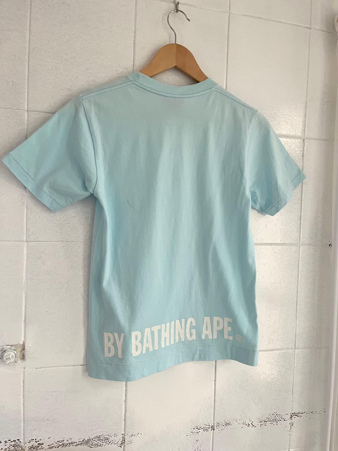 90's A bathing ape t-shirts 하늘색 상품이미지5