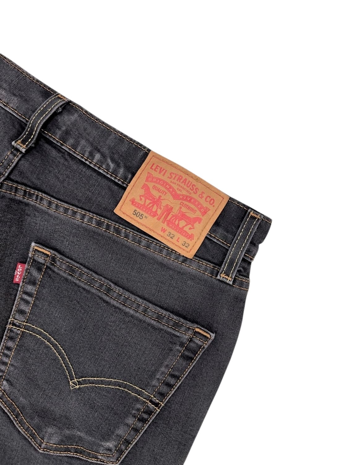 리바이스 505 웜진 기모청바지 흑청 (32) 상품이미지7