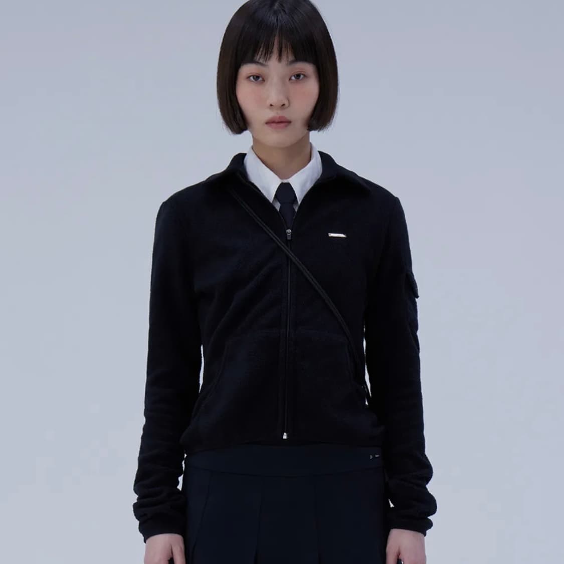 미세키서울 Fleece zip-up jacket BLACK(OS) 상품이미지2