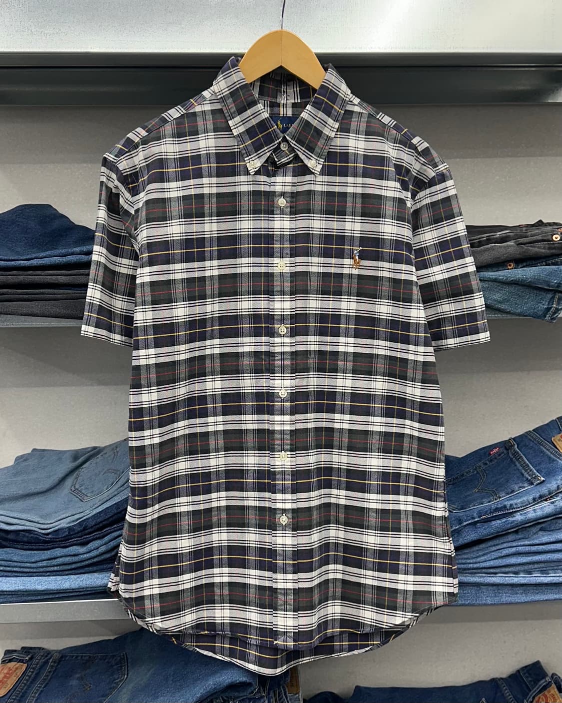 (L)폴로 체크 반팔셔츠-M1802 상품이미지1