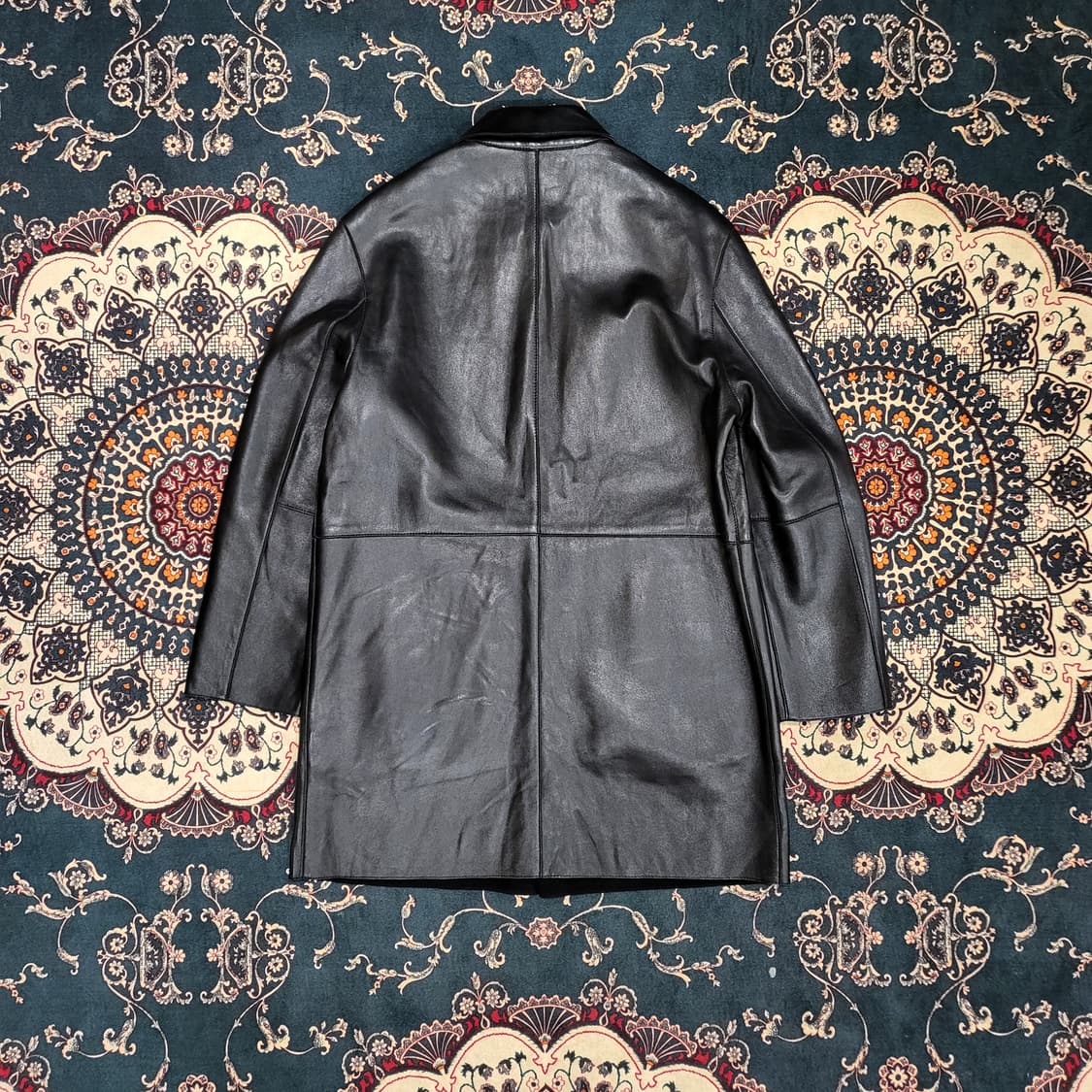 CRENCIA 레더 롱 자켓 (100) 상품이미지6