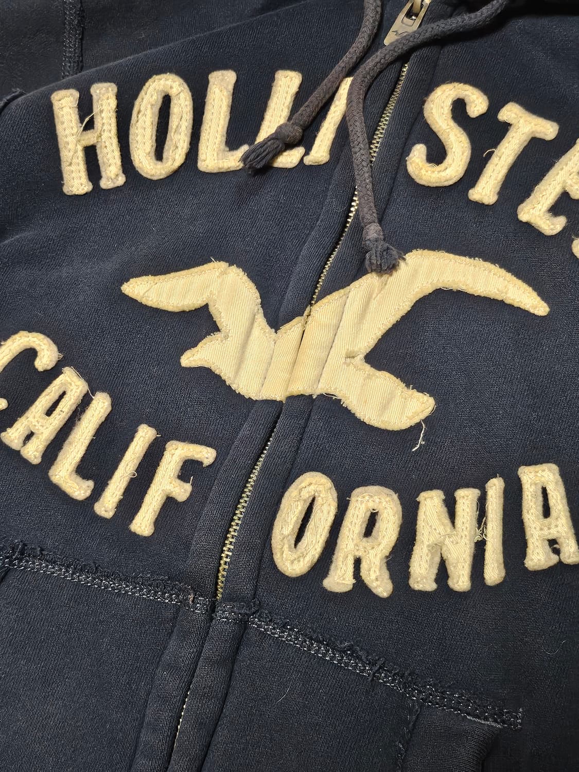 홀리스터 대장급 y2k 핀터깔 아치로고 후드집업 L 상품이미지2