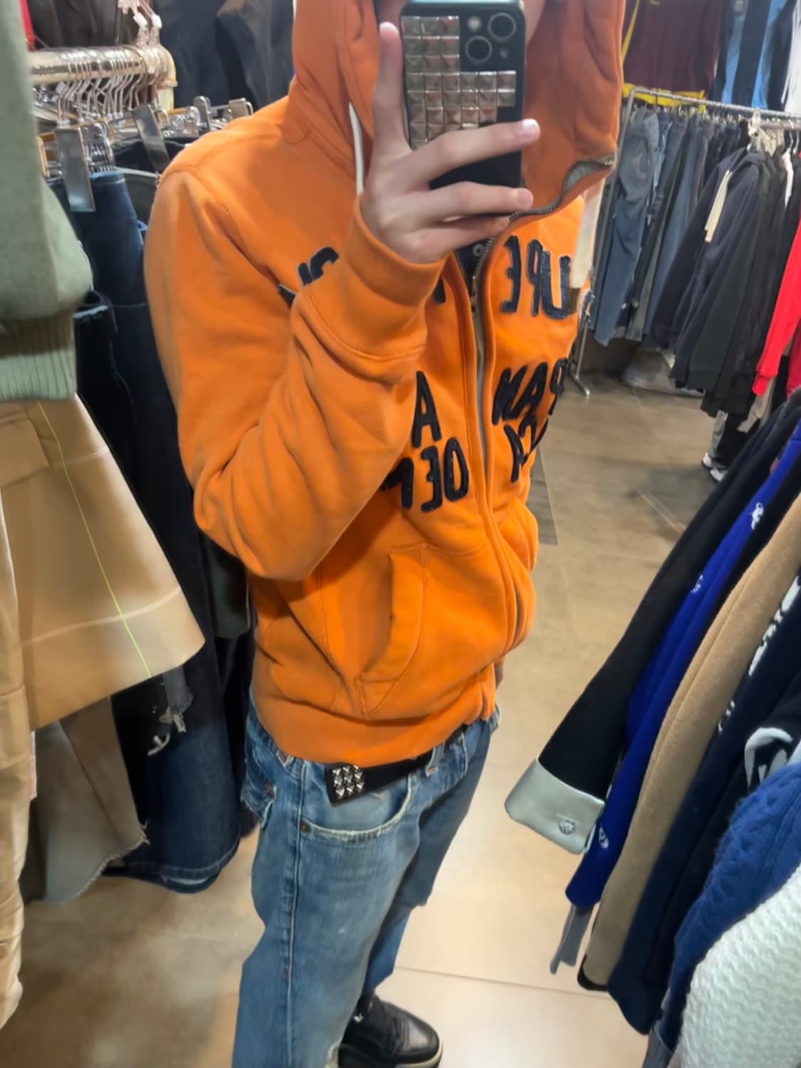 슈퍼드라이 오렌지 후드집업 상품이미지3