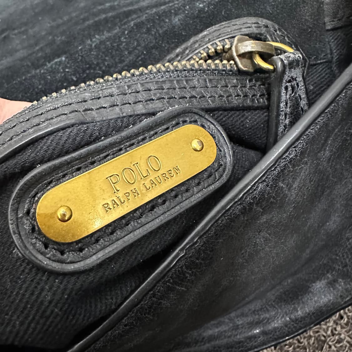 POLO 폴로 랄프로렌 여성 가죽 크로스백 블랙 상품이미지5