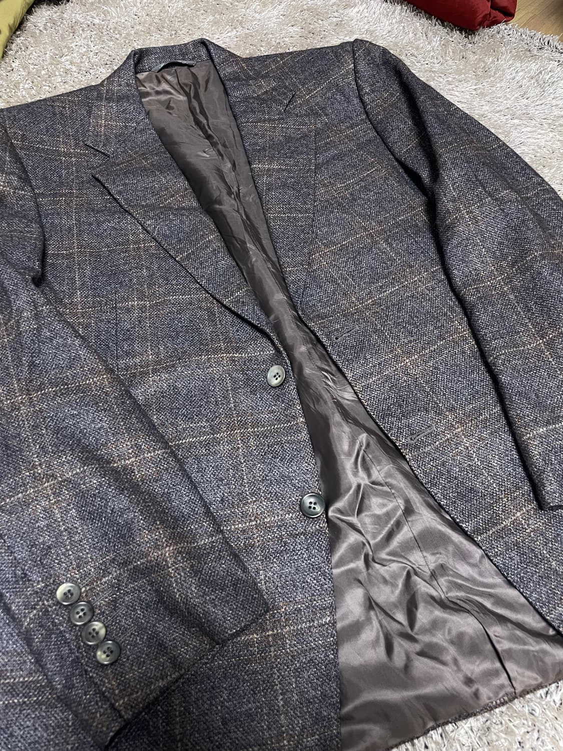 이태리제 카날리 캐시미어 실크 블레이저 사이즈 110 상품이미지2