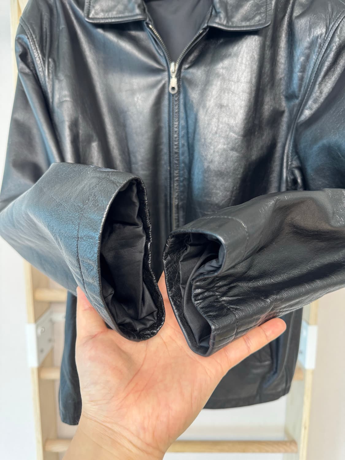 (105)싱글라이더 가죽 자켓 소가죽 상품이미지5