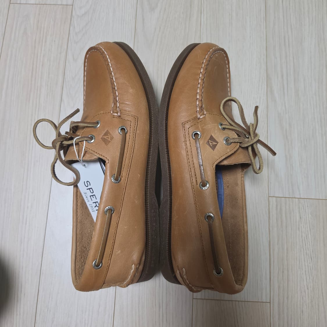 새제품) 스페리 보트 데크 슈즈 로퍼 구두 카멜브라운 0777894 상품이미지4