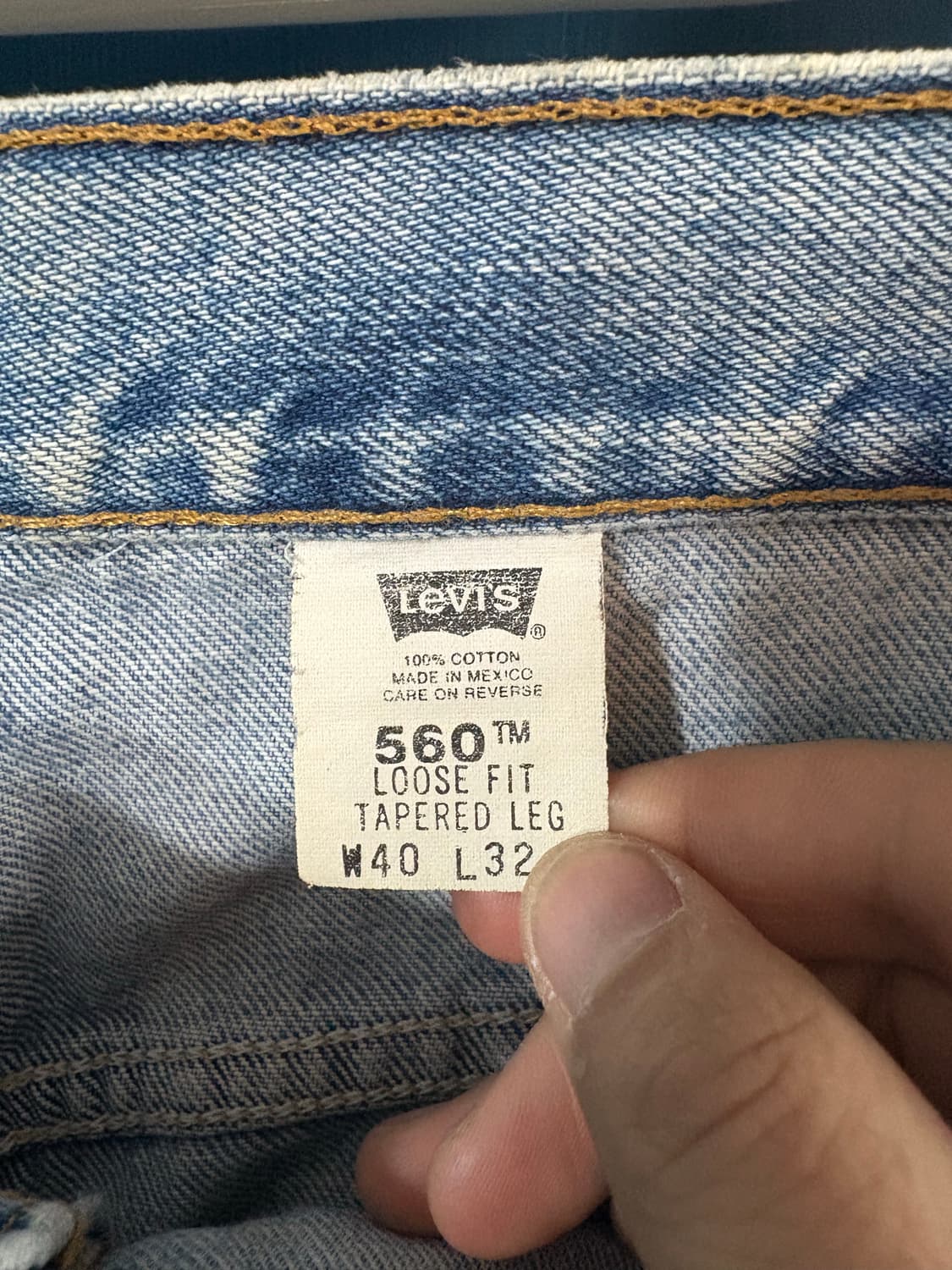 00‘s vtg Levis 560 denim pant. 상품이미지5
