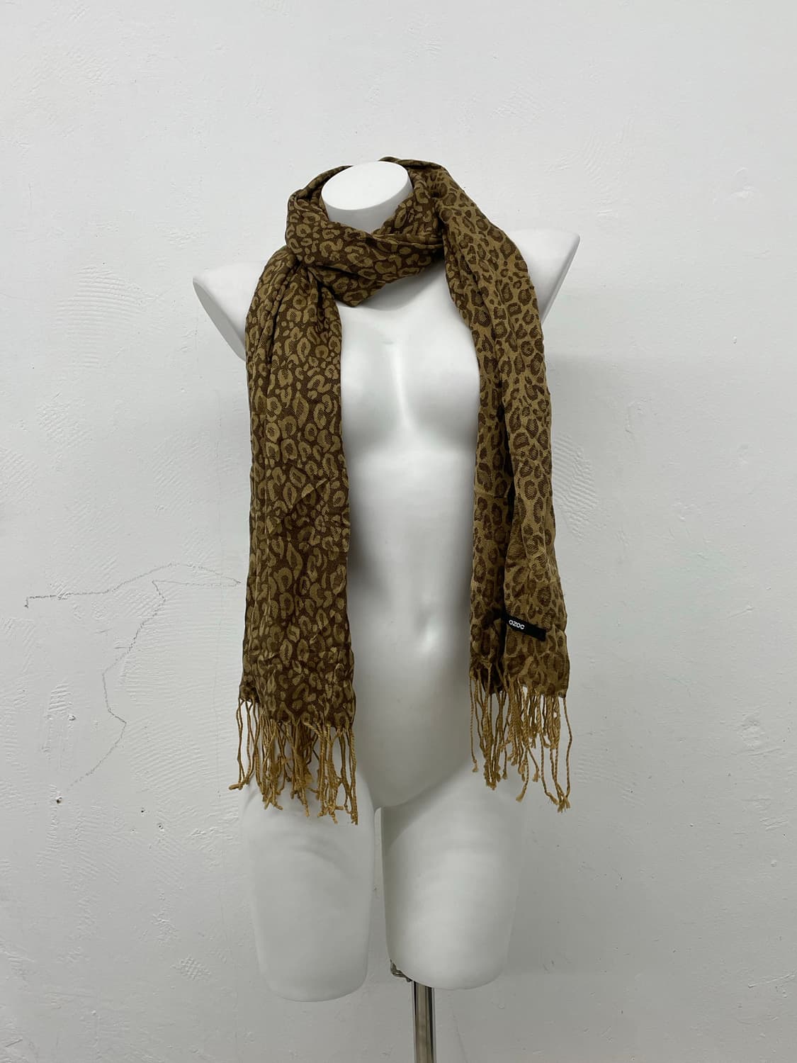 갸루 레오파드 수술 머플러 상품이미지6