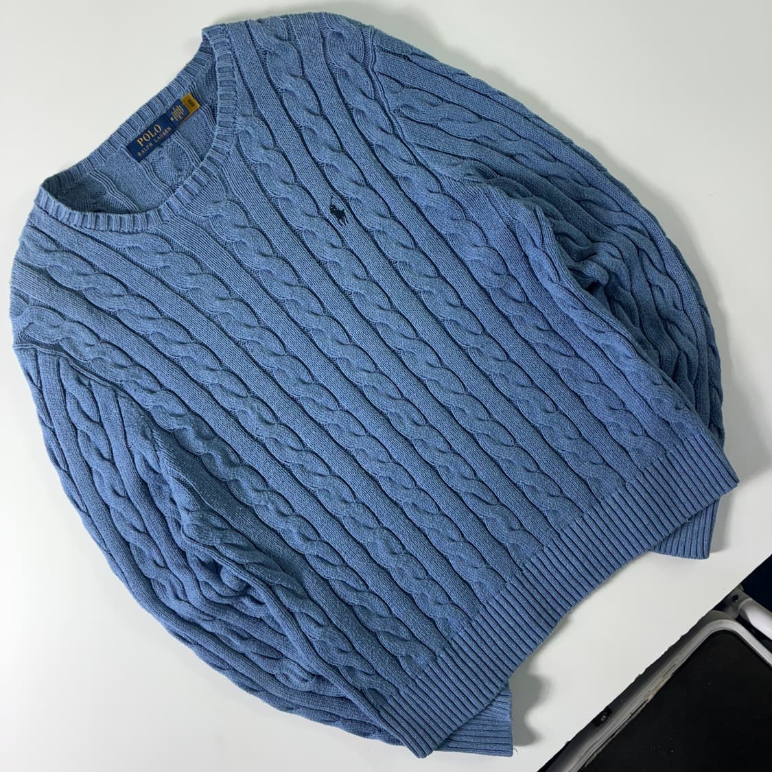 Polo 폴로 랄프로렌 현행 소라 케이블 라운드 니트 상품이미지2