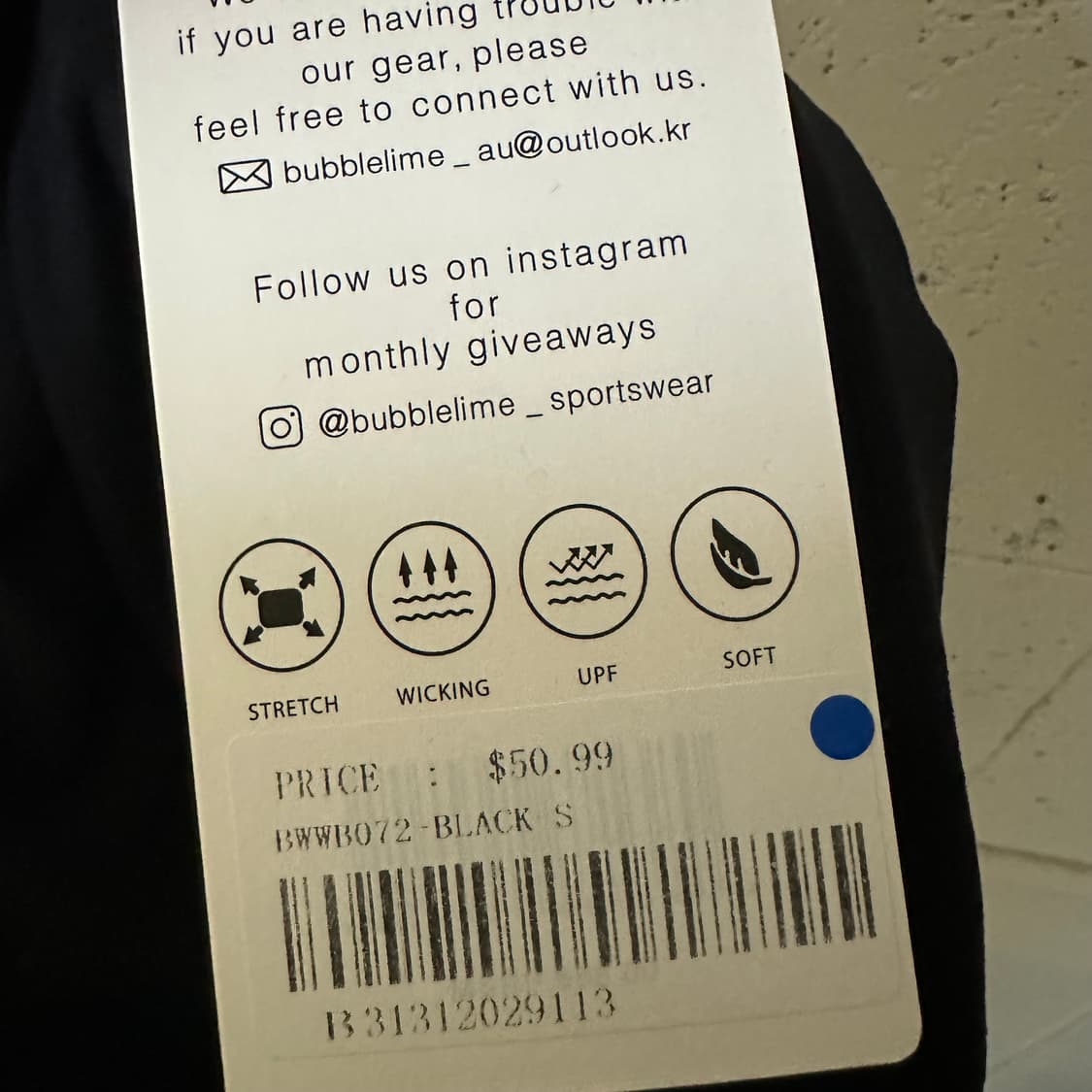 새상품 우먼S 버블라임 레깅스 블랙 상품이미지5