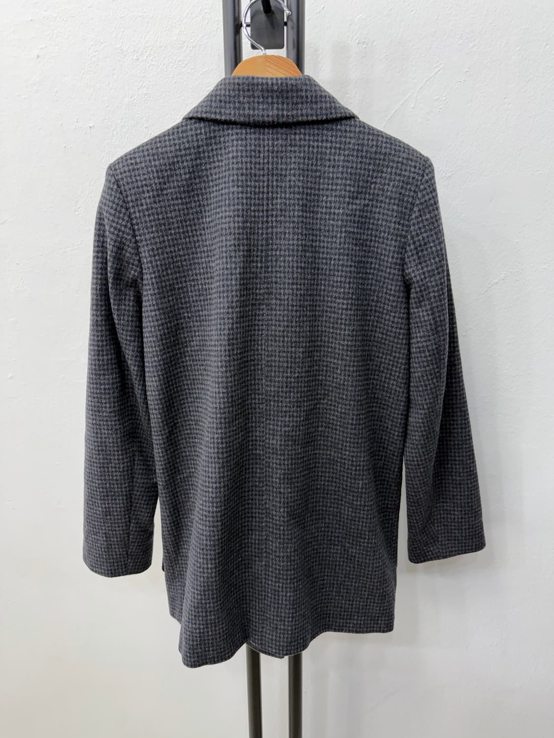 정품) 산드로 여성 깅엄체크 울 자켓 36 상품이미지6