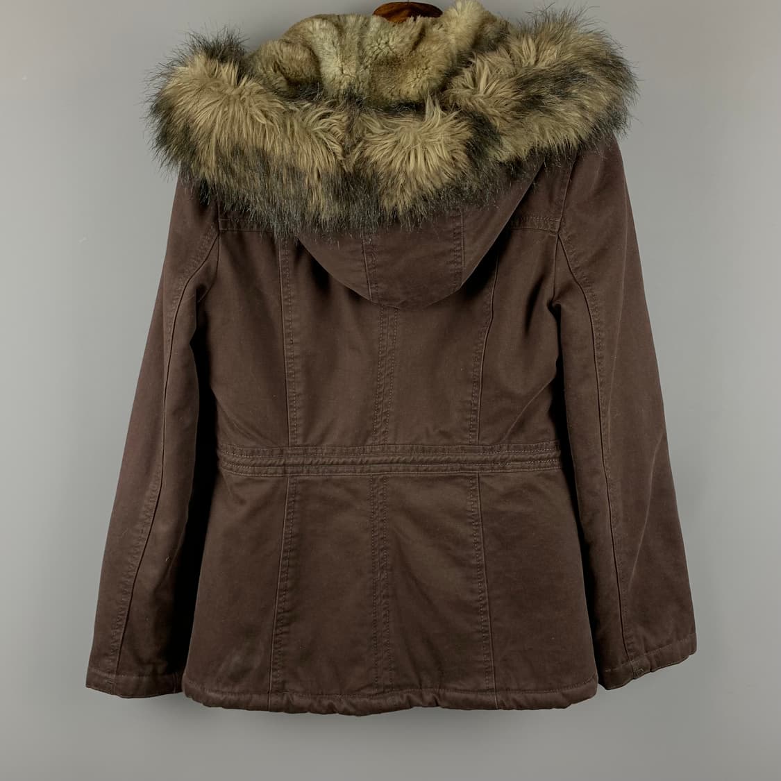 아베크롬비 빈티지 브라운 모리걸 y2k 와투케 퍼 울프죠 야상 자켓 상품이미지4