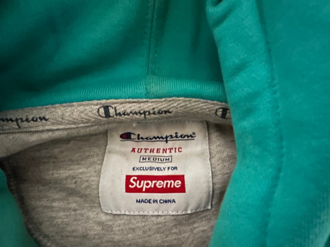[M] 슈프림x챔피온 14시즌 후드 Teal(민트) 상품이미지2