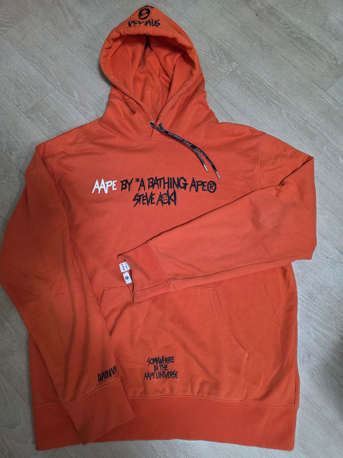 Aape 에이프 X 스티브 아오키 후드티 2XL 상품이미지4