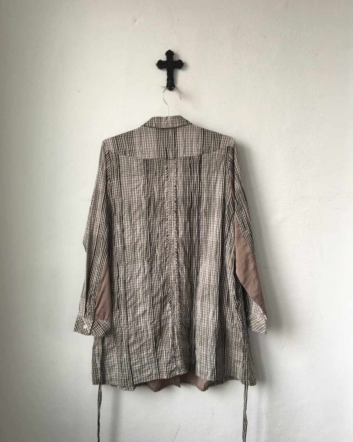 Check pattern layered point shirt 상품이미지3