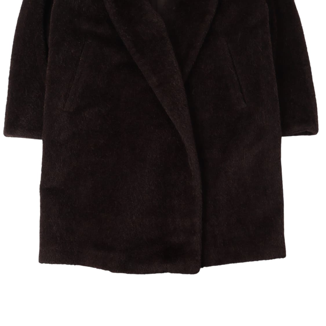 막스마라 브라운 알파카 울 코트 상품이미지3