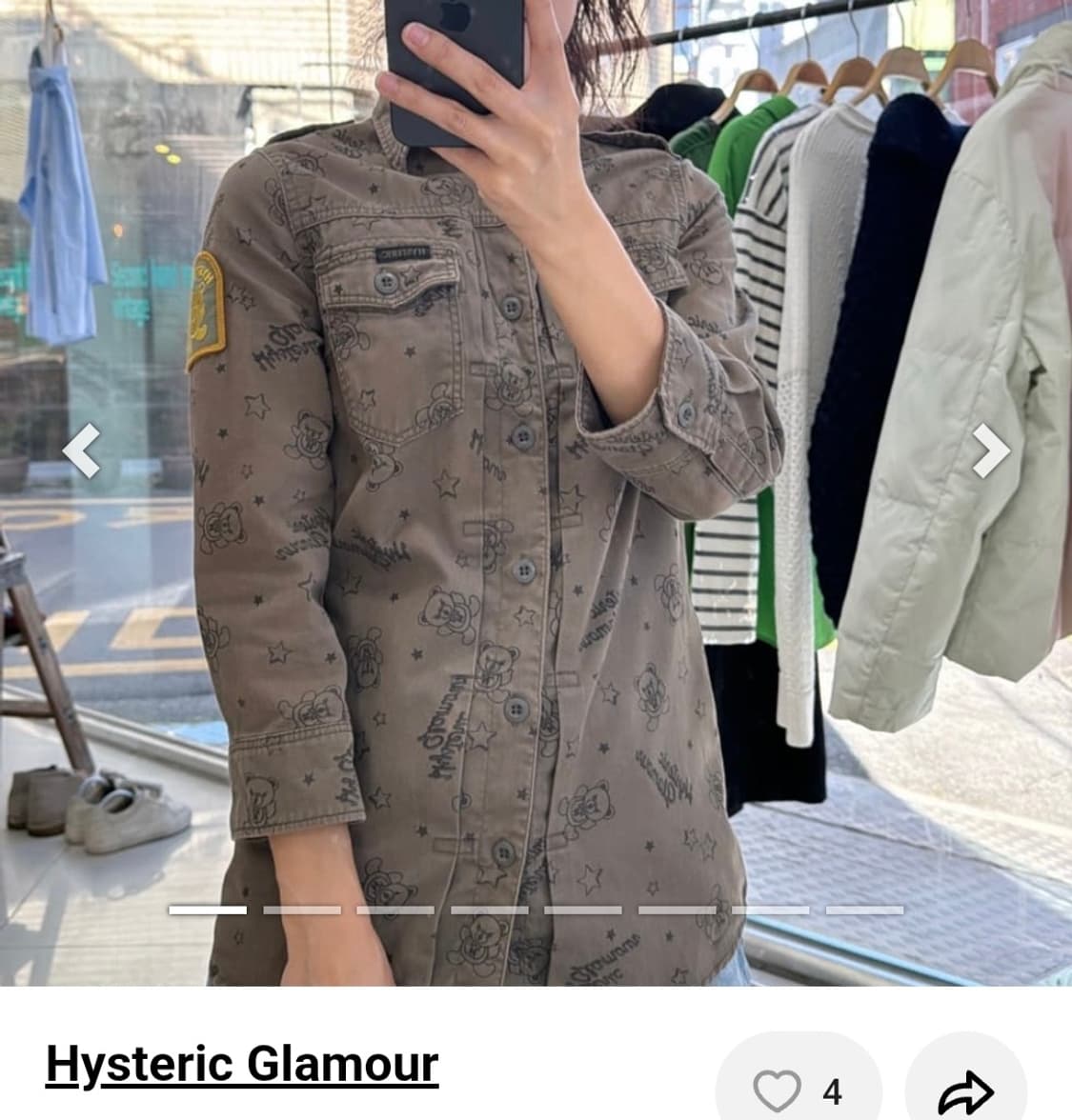 (정품)히스테릭글래머 베어패치 셔츠자켓 상품이미지2