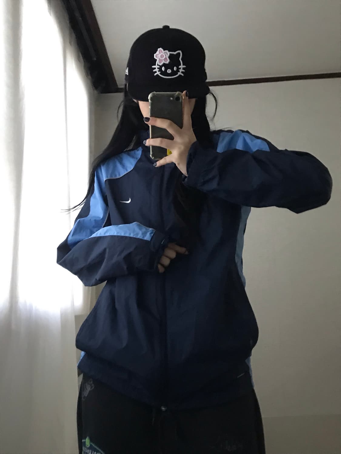 나이키 네이비 연하늘 바람막이 상품이미지2