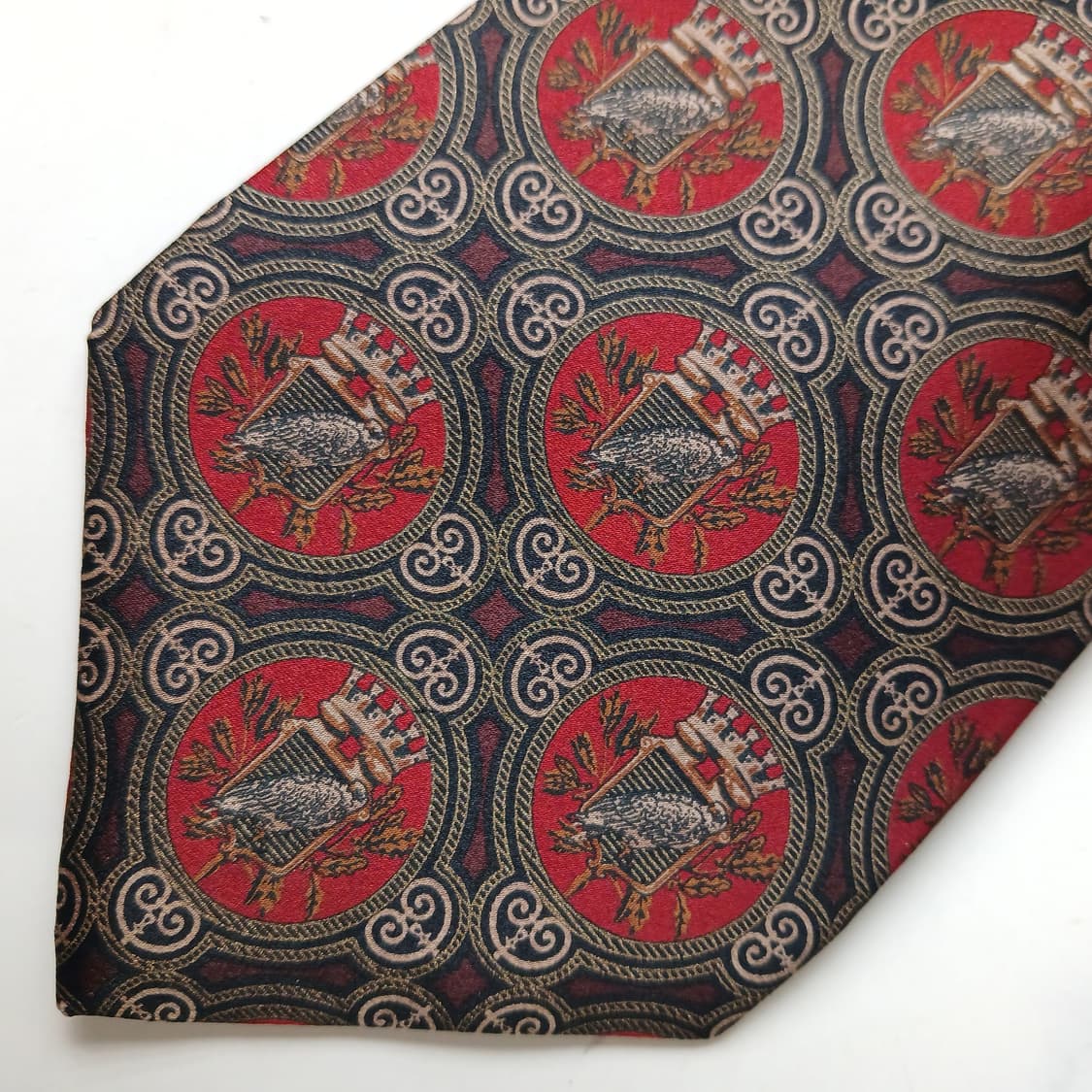지안프랑코 페레 와인 매 모티브 패턴 넥타이 9cm S~A+등급 E928 상품이미지8