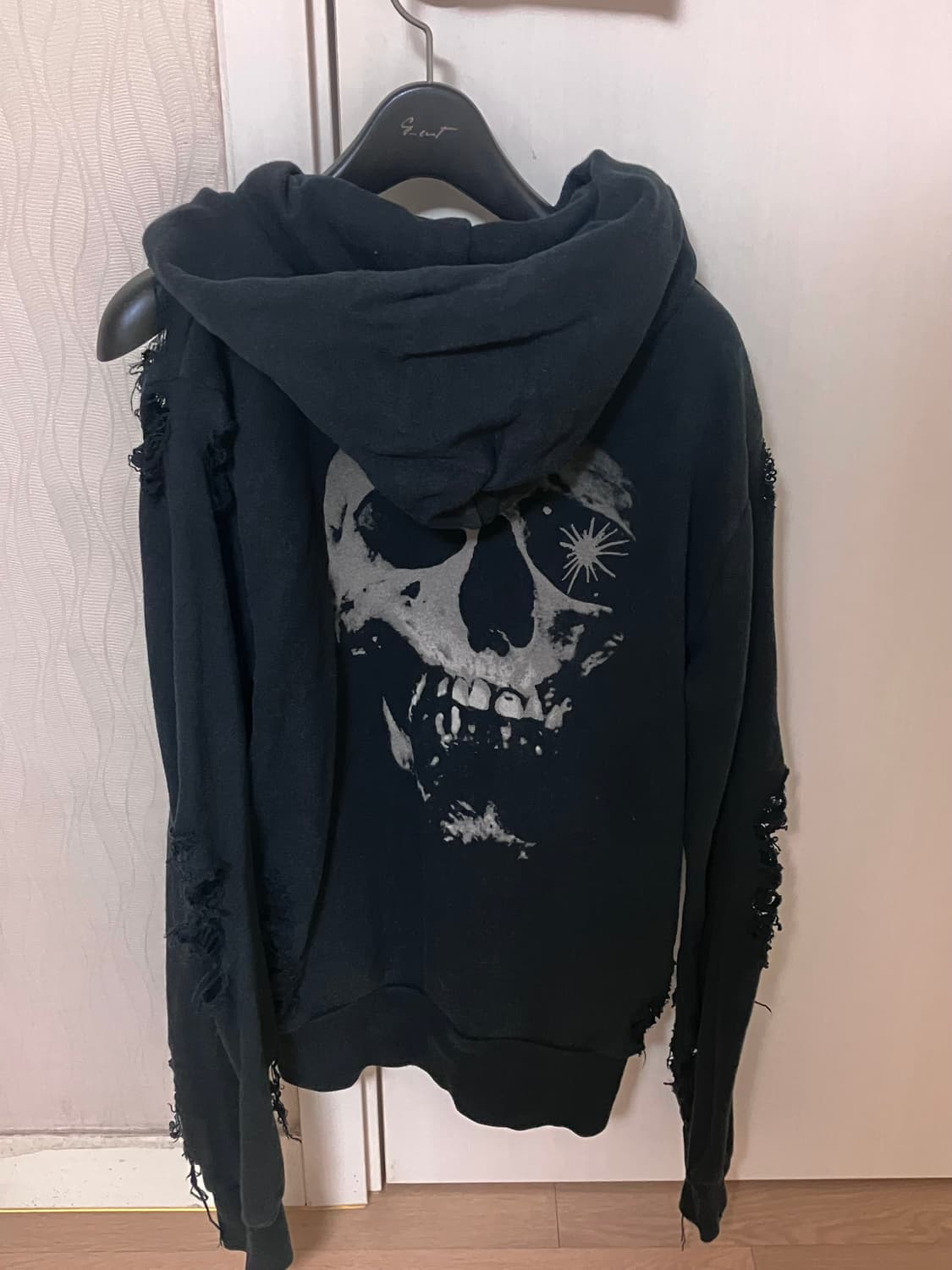 미하라야스히로x히스테릭글래머 데미지 후드집업 상품이미지1