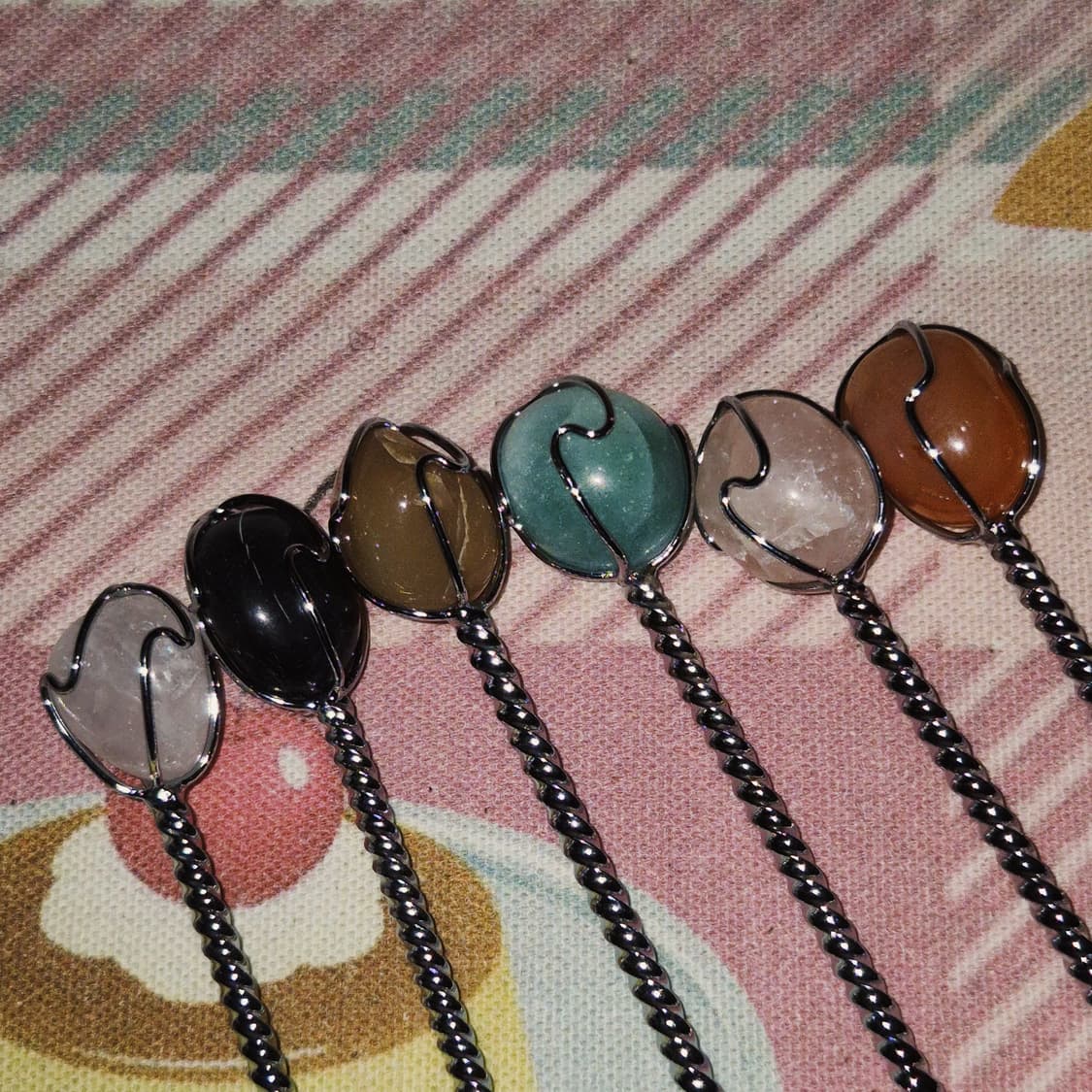 80s 브라질 천연 원석 실버 티스푼 6p세트 상품이미지9