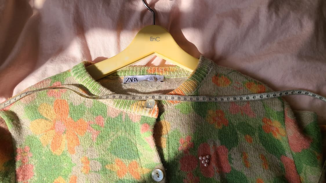 자라(ZARA)빈티지 무드 플라워 니트 가디건 상품이미지6