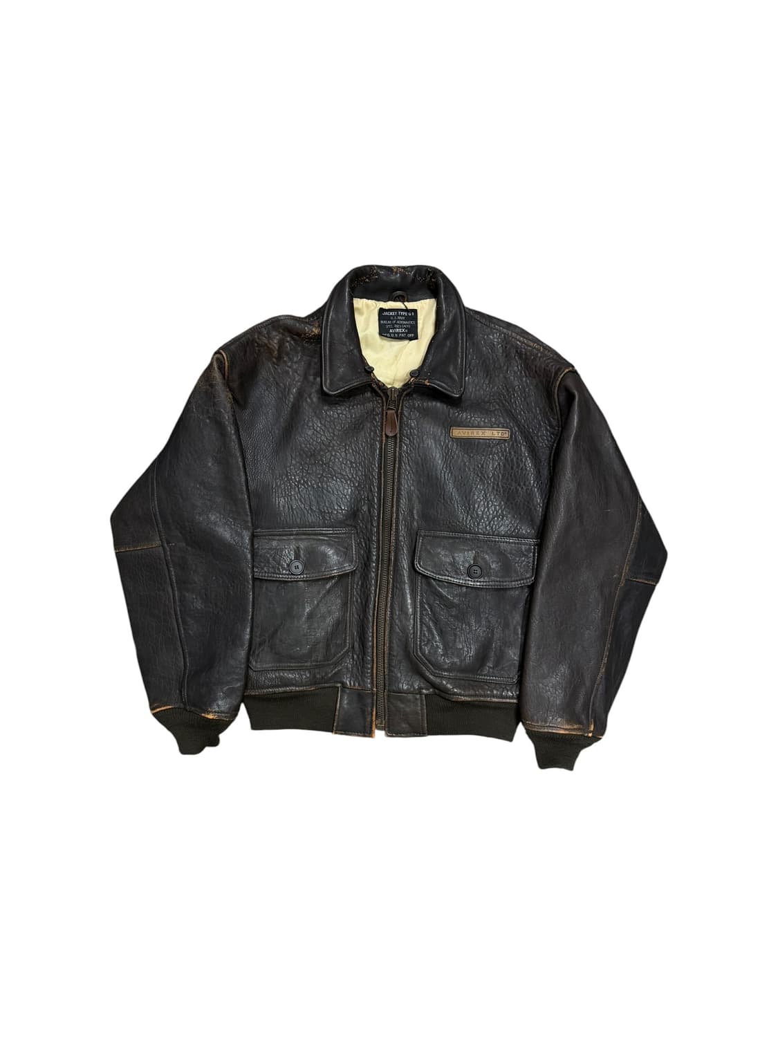 Avirex 아비렉스 카우레더 A-2 자켓 상품이미지1