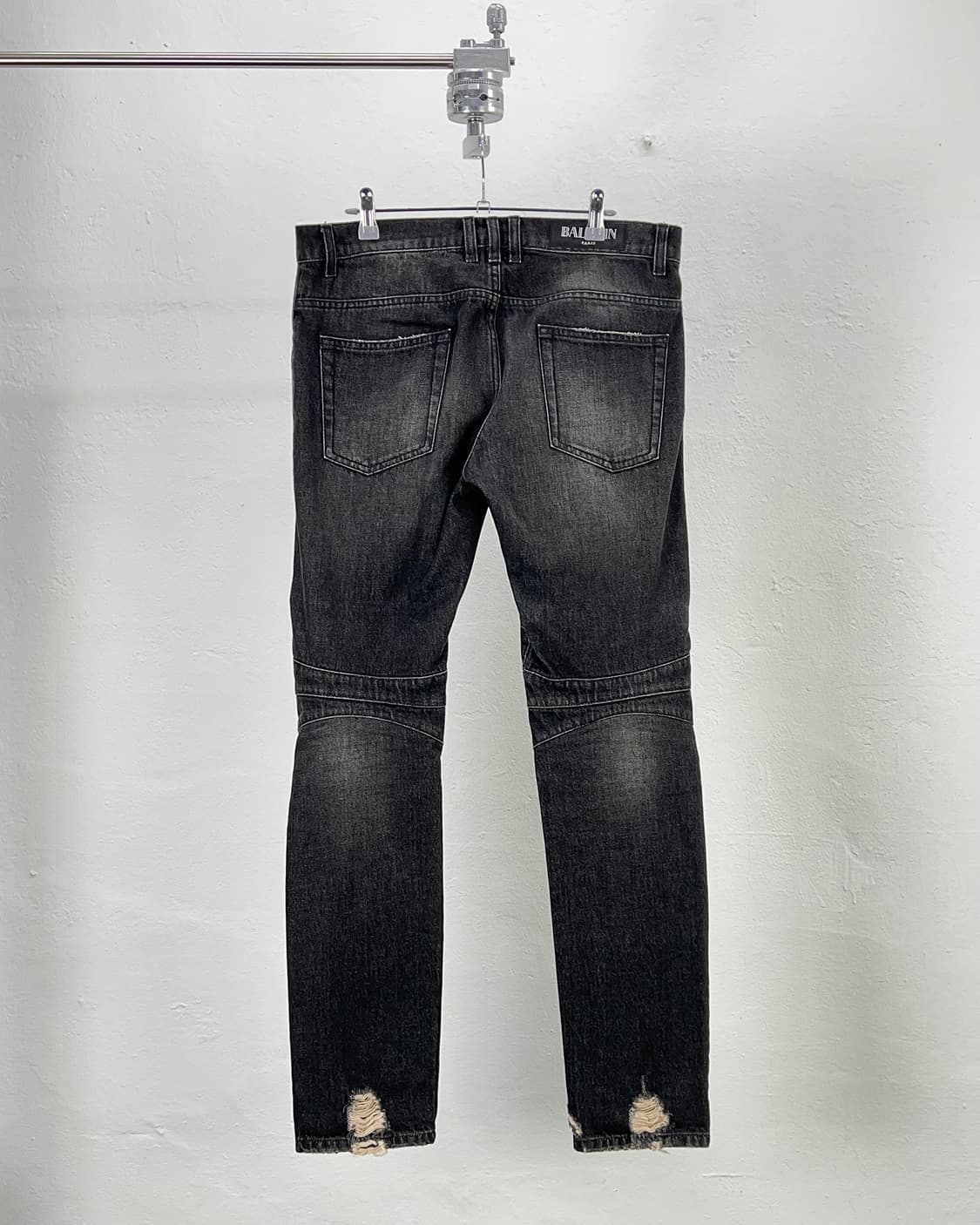 발망 페이 디드 리브 슬림 바이커 데님 팬츠 상품이미지6