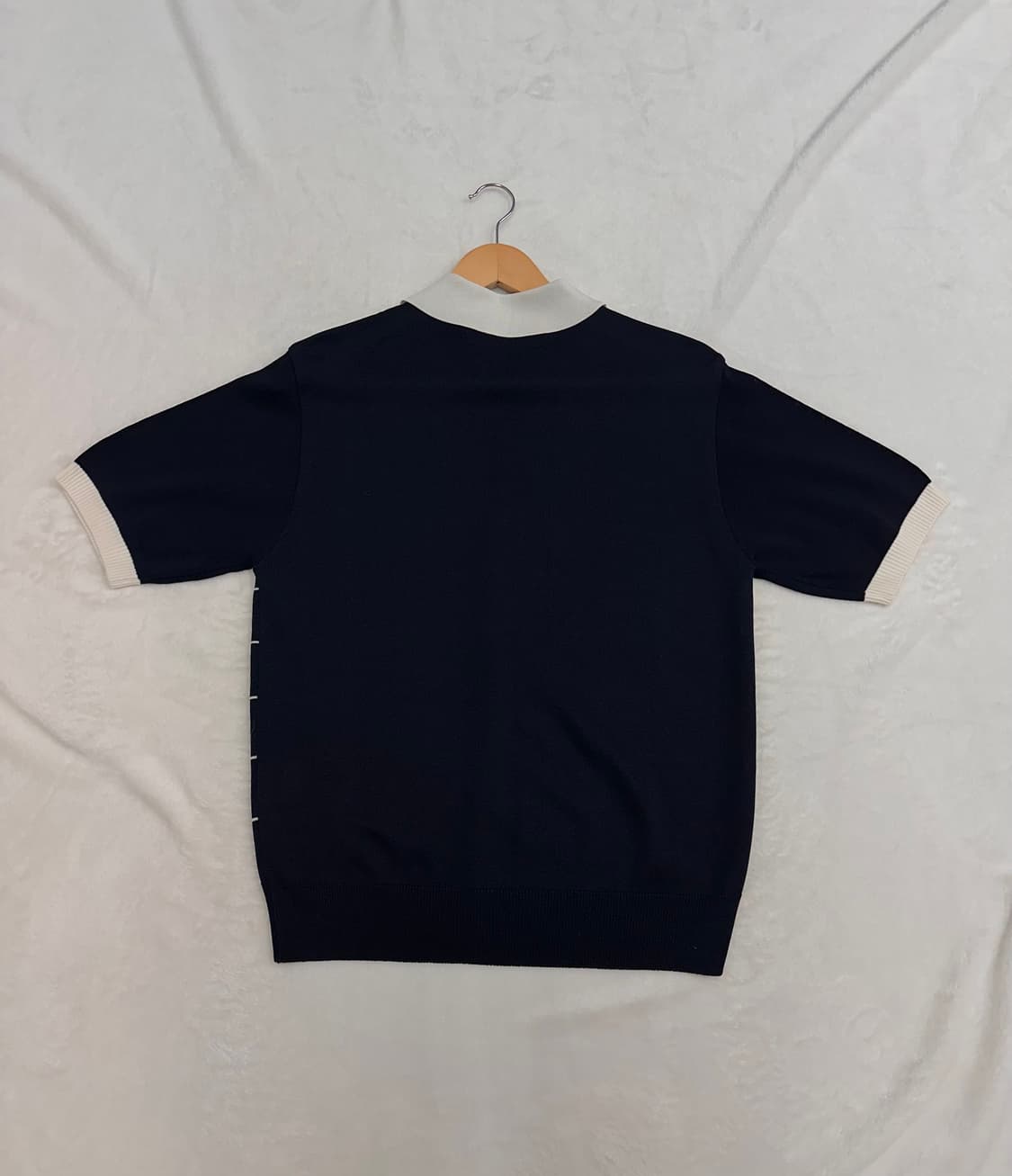 (100)90s 크리스찬 디올 반팔 니트 카라티 상품이미지5