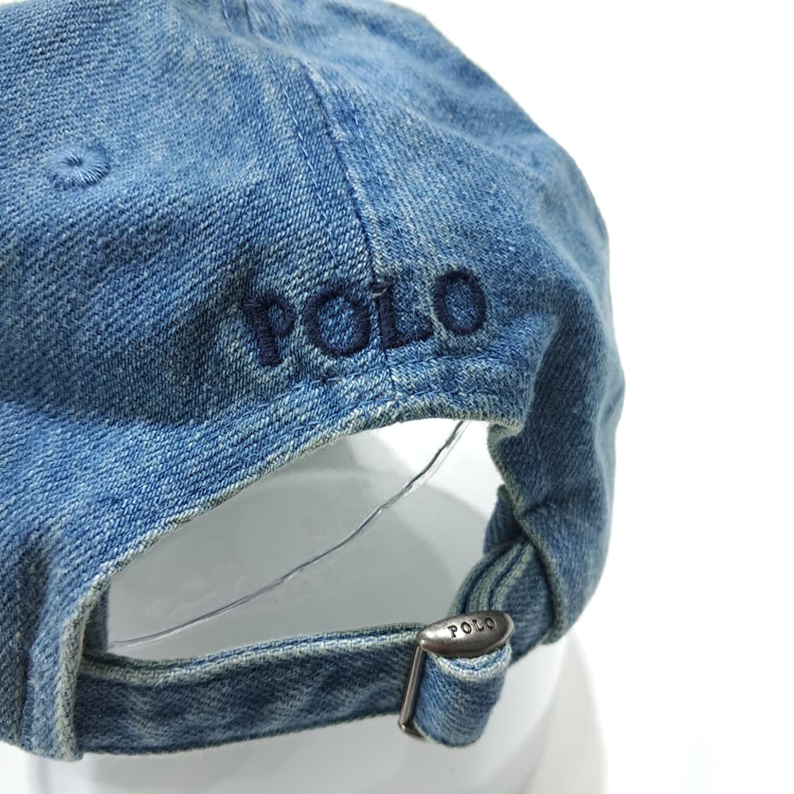 CL249 폴로 캄보디아판 데님 포니자수 블루 볼캡 모자 상품이미지6