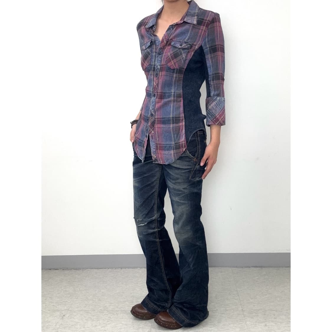 빈티지 y2k 웨스턴 셔츠 상품이미지3