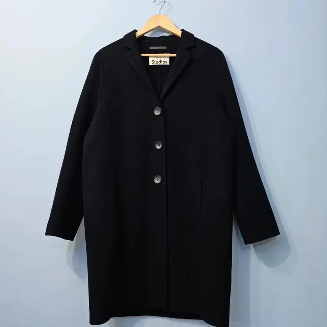 아크네 스튜디오 블랙 오버핏 캐시미어 코트 ~~55반 상품이미지1