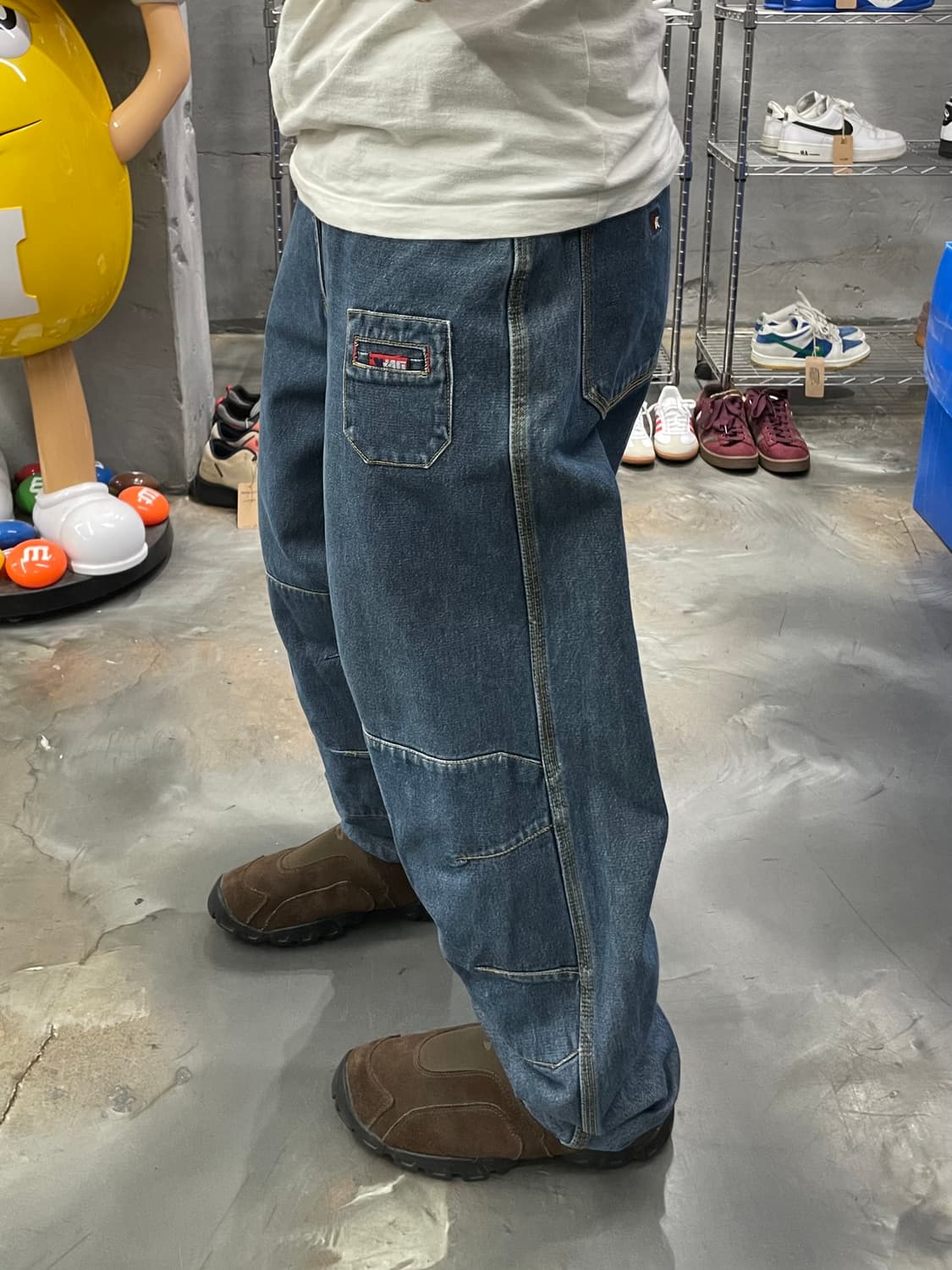 디엠메카 더블니 와이드 데님 팬츠 상품이미지7