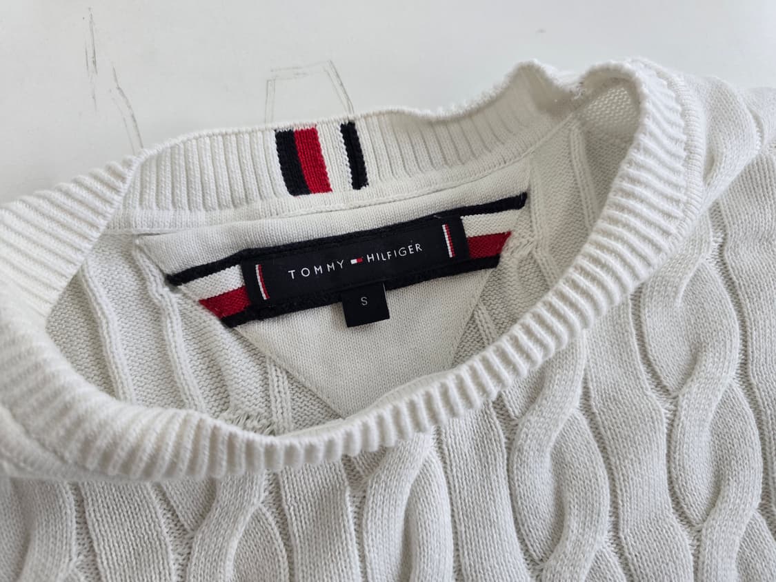 타미힐피거 니트 화이트 S 상품이미지3