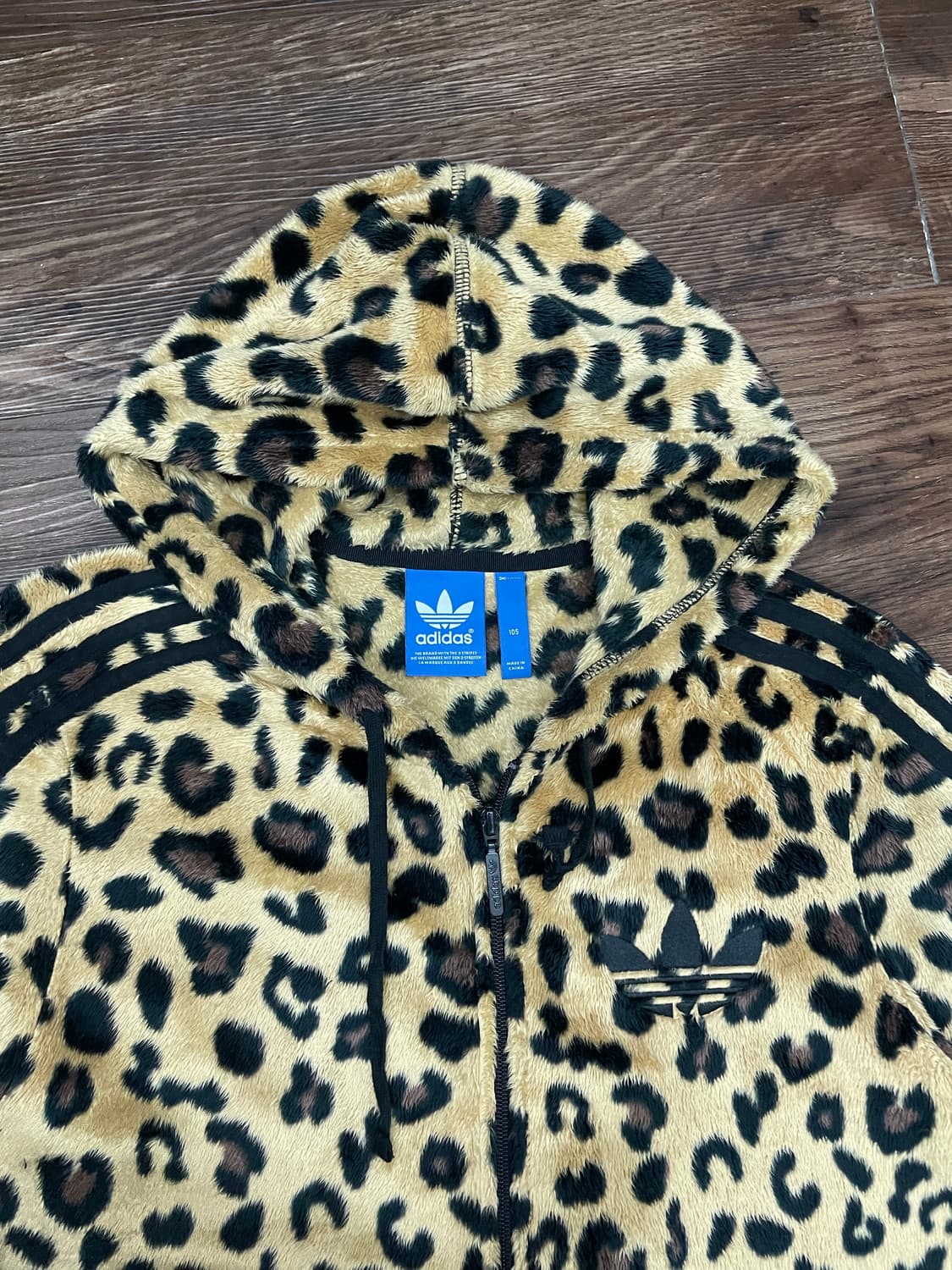아디다스 레오파드 호피 후드집업 갸루 로리 펑크 락 퍼 상품이미지2