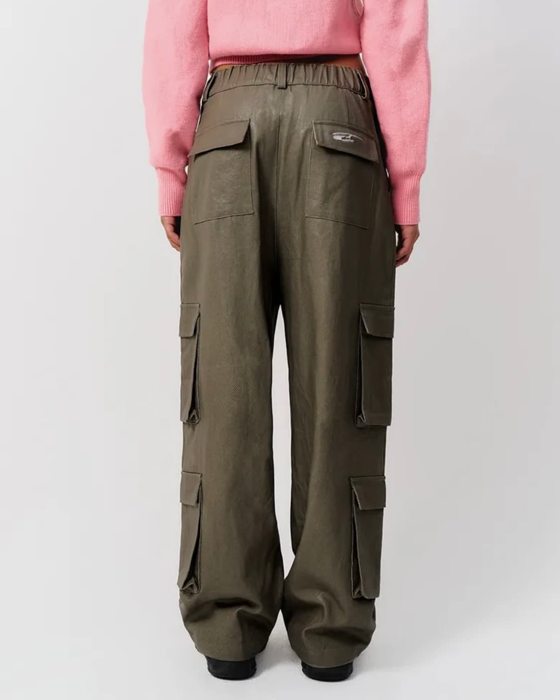 YEEL LEEY CARGO COATED JEANS KHAKI 상품이미지3